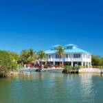 The on-site cafe and lounge, overlooking the marina and boat ramp.